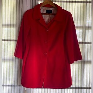 Banana Republic long red blazer.